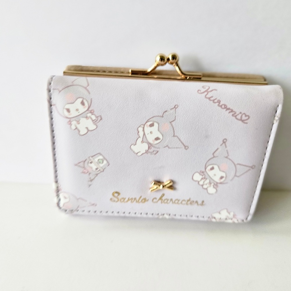 Sanrio Characters Kuromi Wallet Lavender EXCELLENT